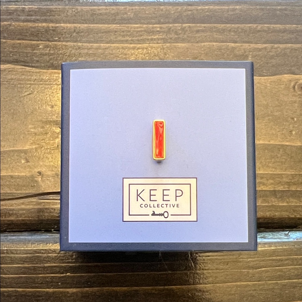 KEEP Collective Gold Red Bar Charm